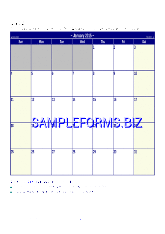 January 2015 Calendar 1 docx pdf free